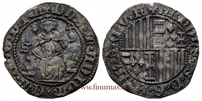 ALFONSO I of ARAGON 1162/1196 - Carlino. Naples. SILVER