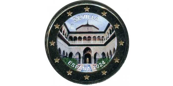 2 EUROS CONMEMORATIVOS ESPAÑA 2024 "ALCAZAR SEVILLA" - COLOR