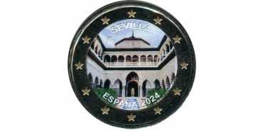 2 EURO COMMEMORATIVE COINS SPAIN 2024 ALCAZAR SEVILLA - COLOUR
