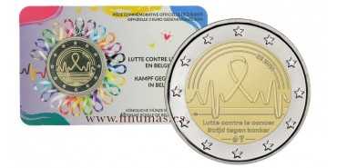 2 EURO COMMEMORATIVE BELGIUM 2024 "CANCER" COINS