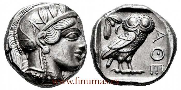 GR016.- TETRADRACMA ATICO (LECHUZA) 449-413BC