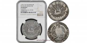 FERNANDO VII - RESELLO F7º (1834) Sobre  8 REALES 1830 Guadalajara. NGC