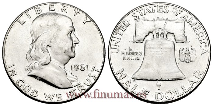 ESTADOS UNIDOS - K-199 - 1/2 Dolar 1961. PLATA - SC