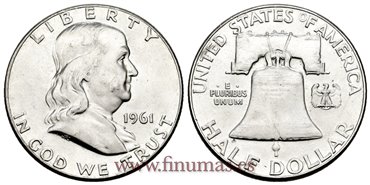 ESTADOS UNIDOS - K-199 - 1/2 Dolar 1961. PLATA - SC