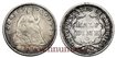 ESTADOS UNIDOS - K-A62 - 1/2 Dime 1858O. PLATA - MBC