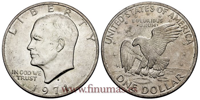ESTADOS UNIDOS - K-203a - 1 Dolar 1971S. PLATA - EBC