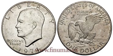 ESTADOS UNIDOS - K-203a - 1 Dolar 1971S. PLATA - EBC