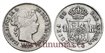 Cy15927.- ISABEL II 1 Real 1857 Barcelona. PLATA -MBC+