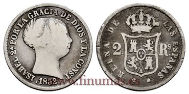 Cy16005.- ISABEL II 2 Reales 1851 Madrid. PLATA - MBC-