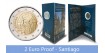 WALLET EURO B.U. SET SPAIN 2018 2 € SANTIAGO -PROOF