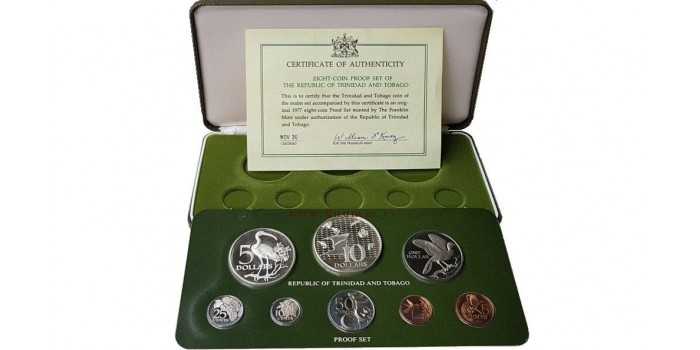 Trinidad and Tobago - K-029/36a - Official Set 8 Securities 1980. PROOF