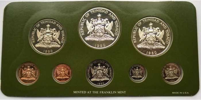 Trinidad y Tobago - K-029/36a - Set oficial 8 Valores 1980. PROOF
