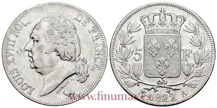 FRANCIA - K-0711-1 - 5 Francos 1875 A - MBC