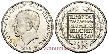 SUECIA - K-839 - 5 - Kronor 1966 - SC