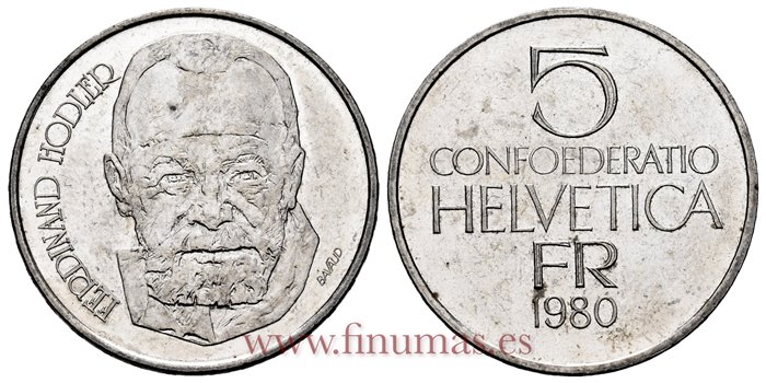 SUIZA - K-059 - 5 Francos 1980 - SC