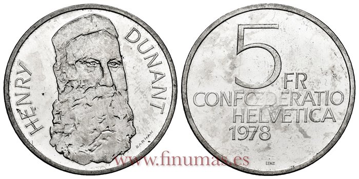 SUIZA - K-056 - 5 Francos 1978 - SC