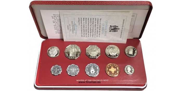 MALTA - K-005/51 - Set oficial 8 Valores 1979. PROOF