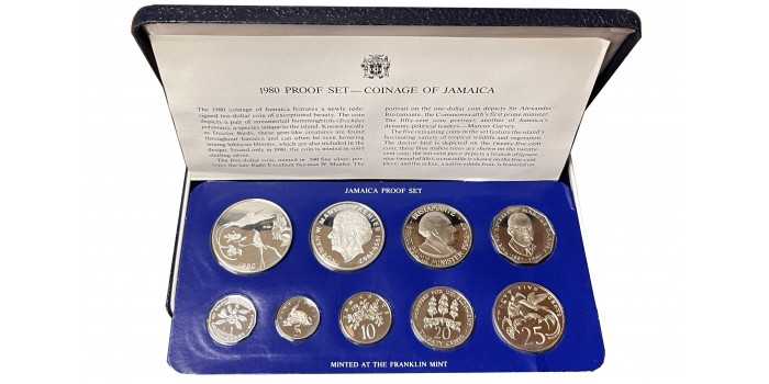 JAMAICA - K-053/86a OFFICIAL PROOF SET 1980