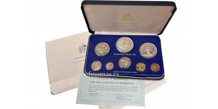 BARBADOS - K-010/17a - OFFICIAL SET PROOF 1980