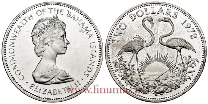 BAHAMAS - K-023 - 2 Dollars 1972 - SC