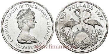 BAHAMAS - K-023 - 2 Dollars 1972 - SC