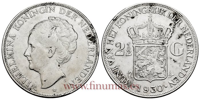 HOLANDA - K-165 - 2 1/2 Gulden 1930 - MBC