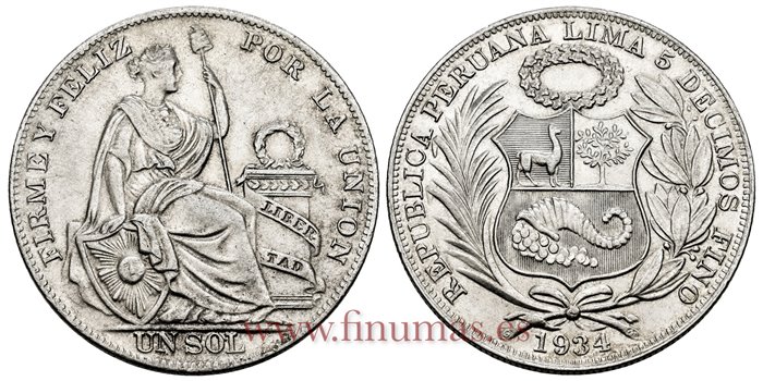 PERU - K-218.2 - 1 Sol 1934 - SC