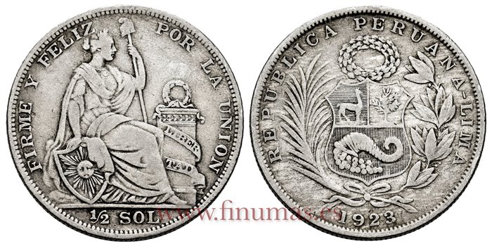 PERU - K-216 - 1/2 Sol 1923 Lima - MBC-