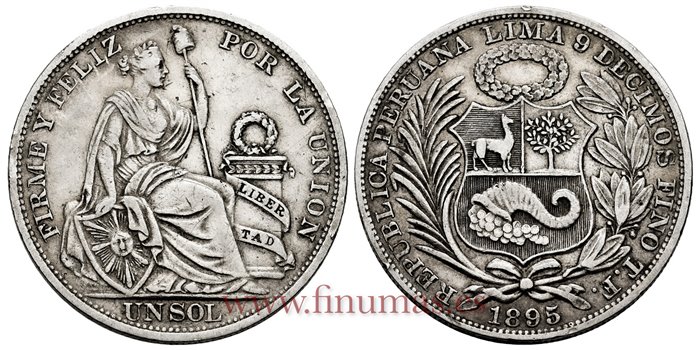 PERU - K-196 - 1 Sol 1895 TF - EBC
