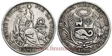 PERU - K-196 - 1 Sol 1895 TF - EBC