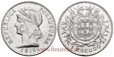 PORTUGAL - K-564 - 1 Escudo 1915 - EBC-