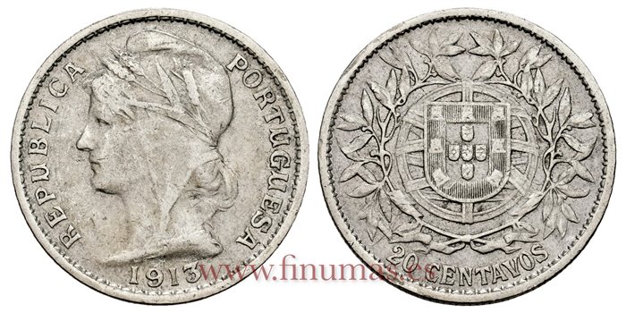 PORTUGAL - K-562 - 20 Centavos 1913 - MBC
