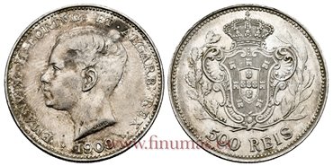 PORTUGAL - K-547 - 500 Reis 1909 - MBC+