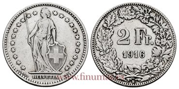 SUIZA - K-021 - 2 Francos 1928 - MBC