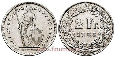 SUIZA - K-021 - 2 Francos 1963 - SC