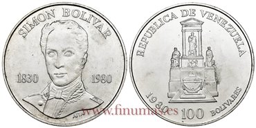 VENEZUELA - K-056 - 100 Bolivares 1980 - SC