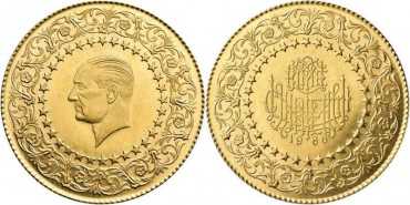 TURKIA K-870.-  25 KURUSH 1966.  S.C.  ORO