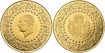 copy of TURKIA K-873.- 250 KURUSH 1967.  S.C.  GOLD
