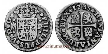 Cy07712.-FELIPE V - 1/2 Real 1735 Madrid J.F .-MBC-
