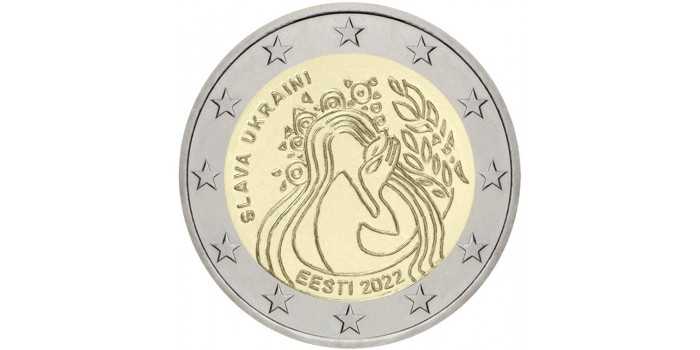 2 EUROS CONMEMORATIVOS ESTONIA 2022 "UKRANIA"