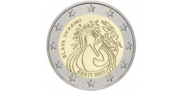 2 EURO COMMEMORATIVE COINS ESTONIA 2022 "UKRAINE"