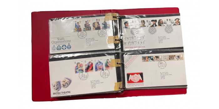 SORTER WITH 100 ENVELOPES FIRST DAY OF ENGLAND