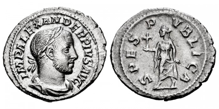 ALEJANDRO SEVERO DENARIO 232 d.C.  ROMA