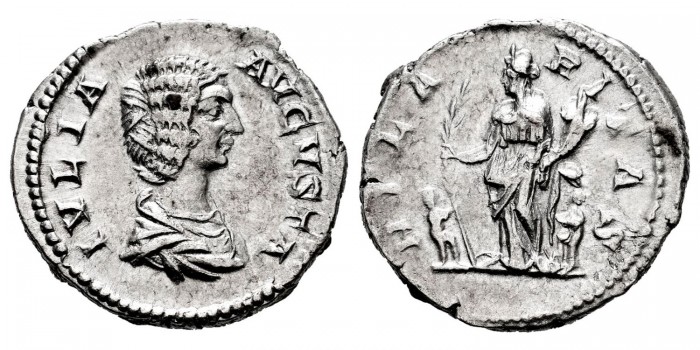 JULIA DOMNA DENARIO 208 d.C.  ROMA