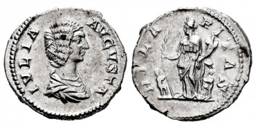 JULIA DOMNA DENARIO 208 d.C.  ROMA