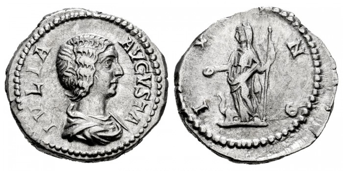 JULIA DOMNA DENARIO 209 d.C.  ROMA