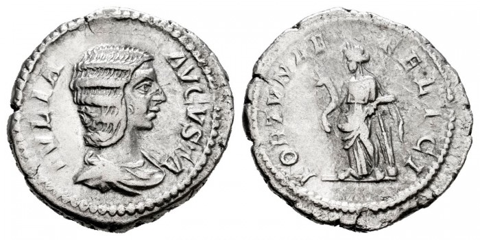 JULIA DOMNA DENARIO 210 d.C.  ROMA