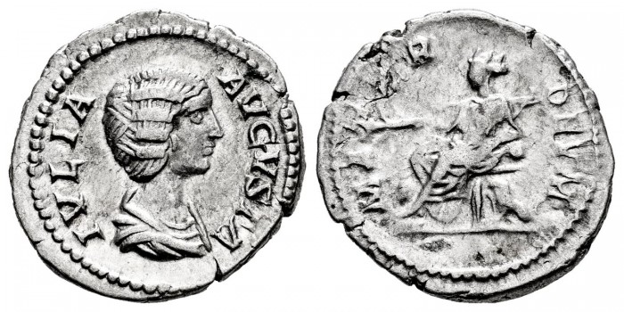 JULIA DOMNA DENARIO 217 d.C.  ROMA