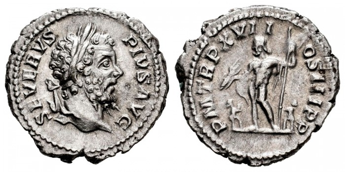 SEPTIMIO SEVERO DENARIO 209 d.C.  ROMA