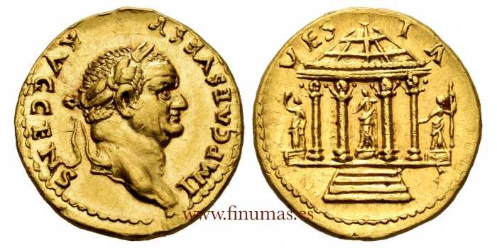 VESPASIANO Aureo 73 d.C. - Gold.